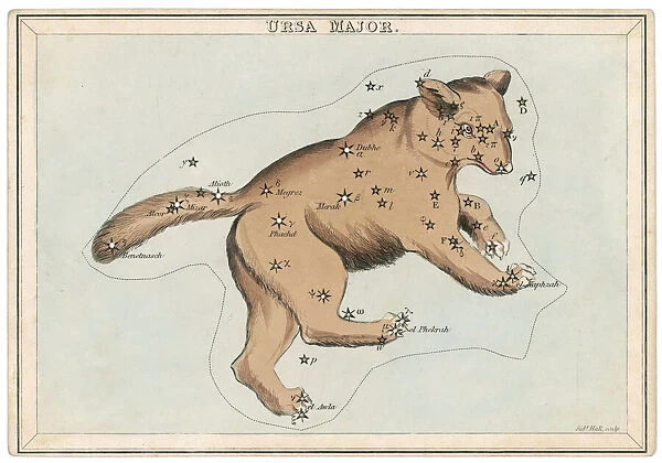 Ursa Major Star Map. The constellation of Ursa Major