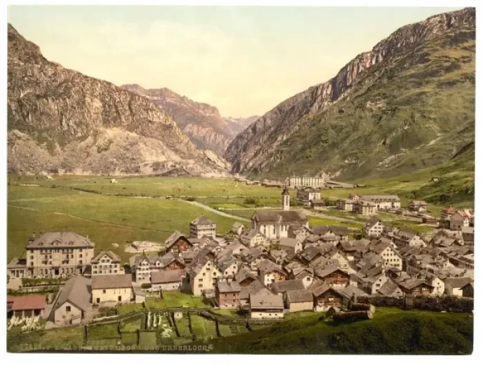 Framed Print : The Ursern Valley, Andermatt, Switzerland Framed Print : The Ursern Valley, Andermatt, Switzerland