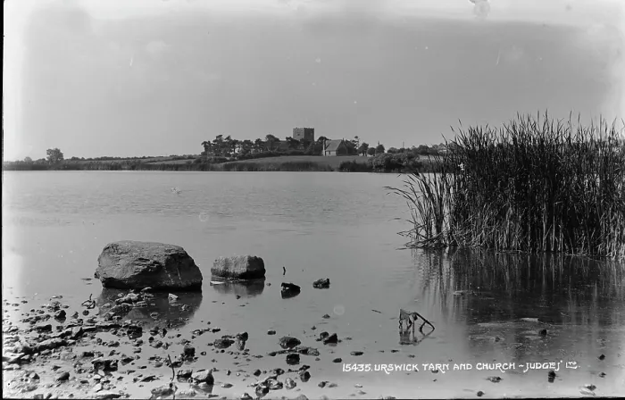 Framed Print : Urswick Tarn and Church Framed Print : Urswick Tarn and Church