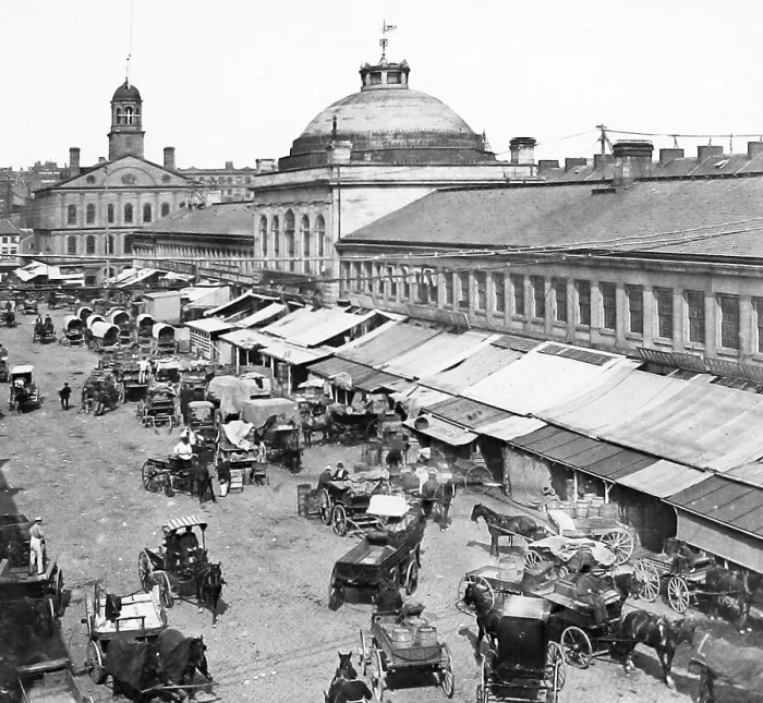 Framed Print : USA Boston Quincy Market pre-1900 Framed Print : USA Boston Quincy Market pre-1900