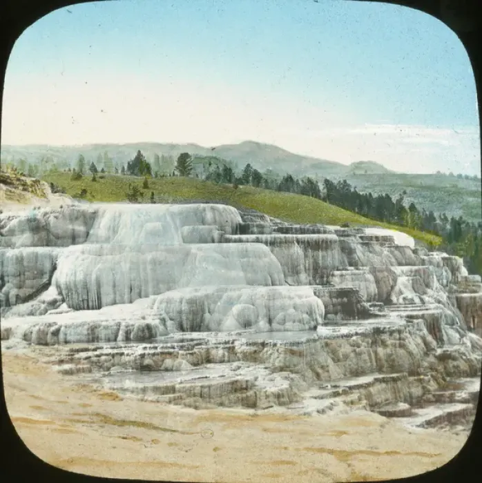 Framed Print : USA - Mammoth Hot Springs, Yellowstone Park Framed Print : USA - Mammoth Hot Springs, Yellowstone Park