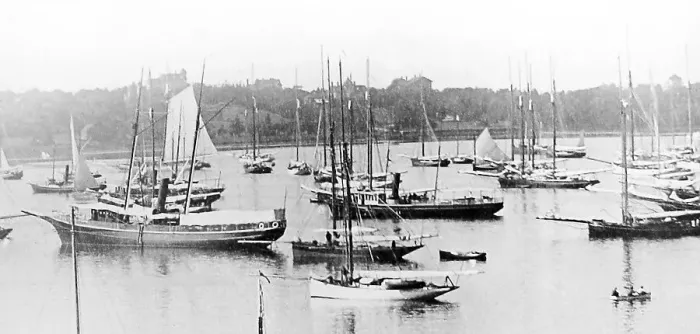 Framed Print : USA Newport Harbour pre-1900 Framed Print : USA Newport Harbour pre-1900