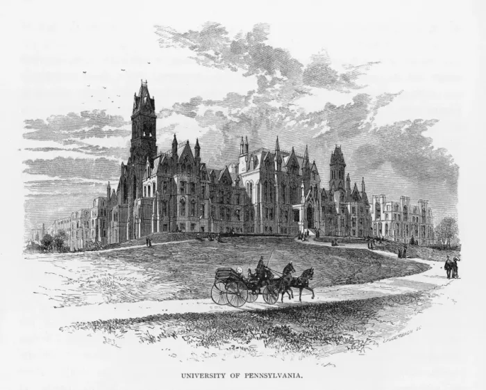 Framed Print : USA Penn Univ 1875 Framed Print : USA Penn Univ 1875