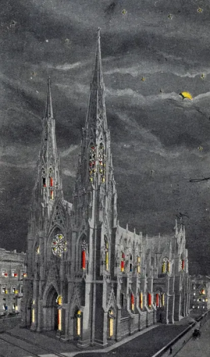 Framed Print : USA - St. Patricks Cathedral, New York - Nightime Framed Print : USA - St. Patricks Cathedral, New York - Nightime