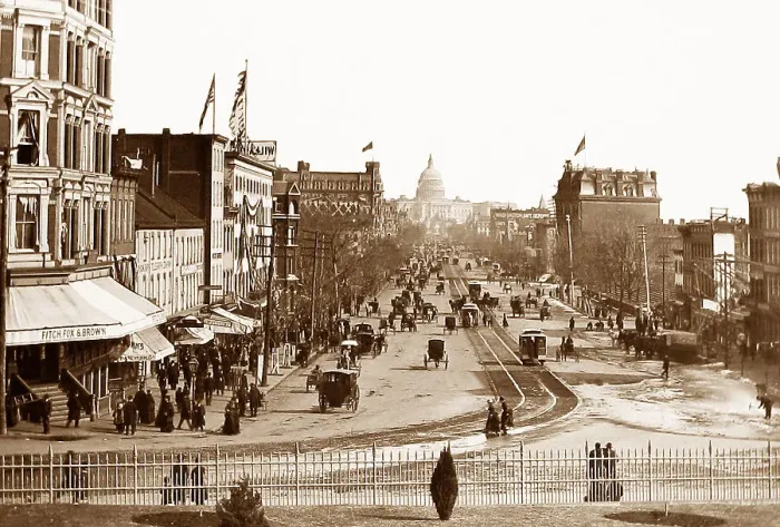 Framed Print : USA Washington DC Pennsylvania Avenue early 1900s Framed Print : USA Washington DC Pennsylvania Avenue early 1900s
