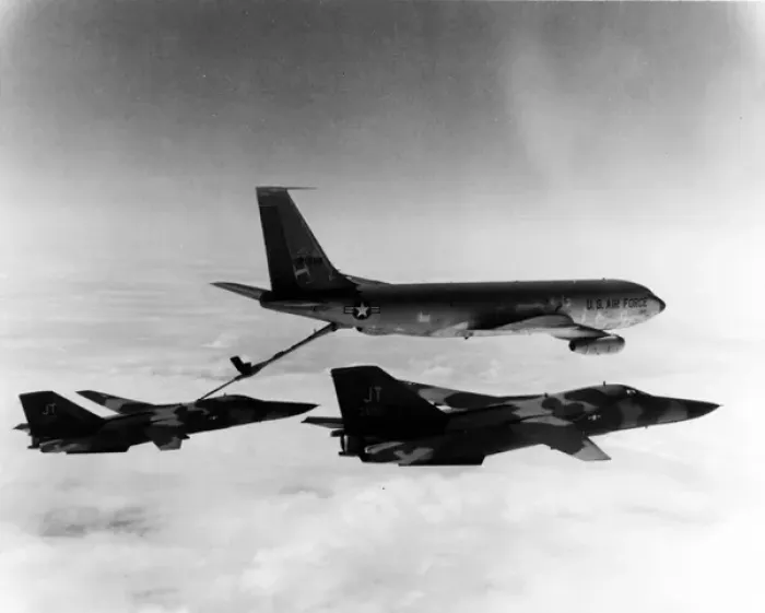 Framed Print : Two USAF General Dynamics F-111Es 68-027 and 68-055 Framed Print : Two USAF General Dynamics F-111Es 68-027 and 68-055