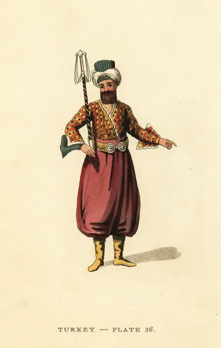 Framed Print : An Usher in the court of the Sultan, Ottoman Empire Framed Print : An Usher in the court of the Sultan, Ottoman Empire