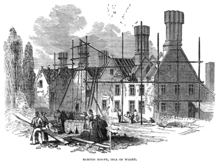 Framed Print : Using Scaffolding / 1845 Framed Print : Using Scaffolding / 1845