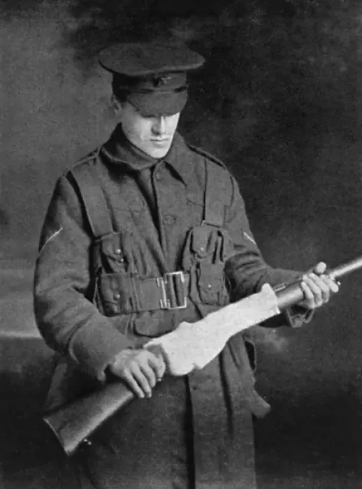 Framed Print : Using socks to keep rifles in working order, WW1 Framed Print : Using socks to keep rifles in working order, WW1