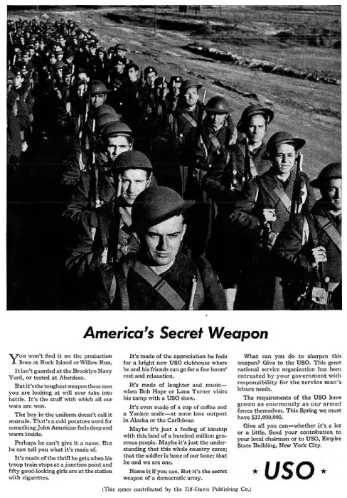 Framed Print : USO United Services Organization 1942 Framed Print : USO United Services Organization 1942
