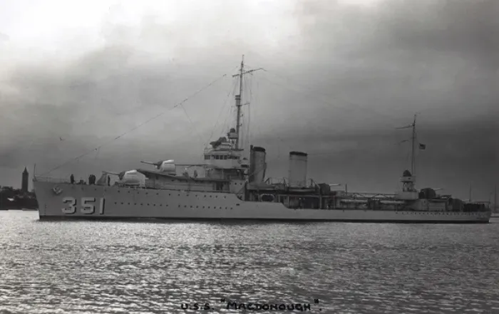 Framed Print : USS Macdonough, American destroyer Framed Print : USS Macdonough, American destroyer