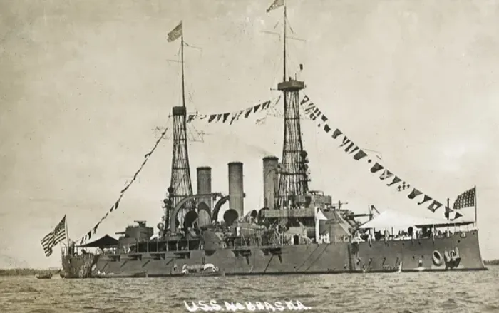 Framed Print : USS Nebraska, American battleship Framed Print : USS Nebraska, American battleship
