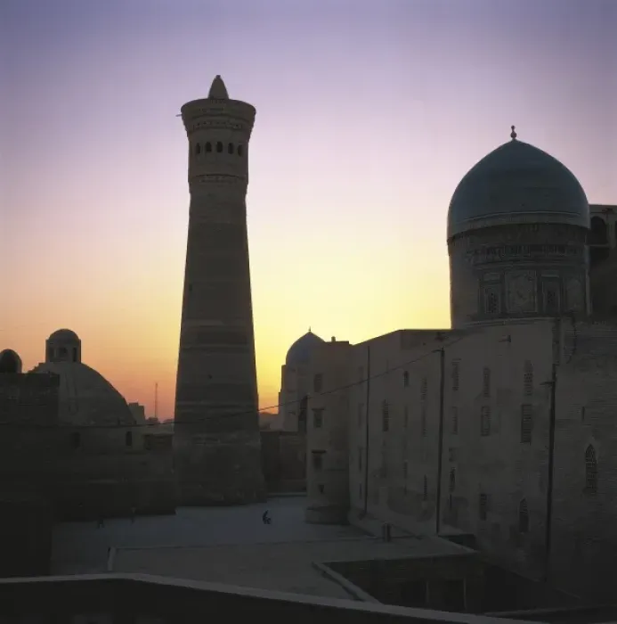 Framed Print : UZBEKISTAN. BUKHARA. Bukhara. Minaret and Kalyan Framed Print : UZBEKISTAN. BUKHARA. Bukhara. Minaret and Kalyan