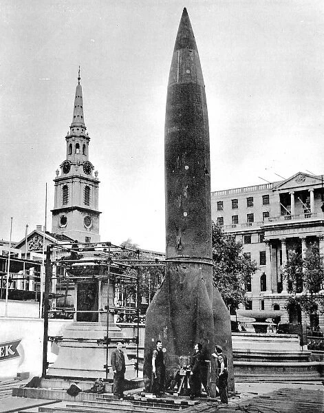 V-2 Rocket in Trafalgar Square, 1945
