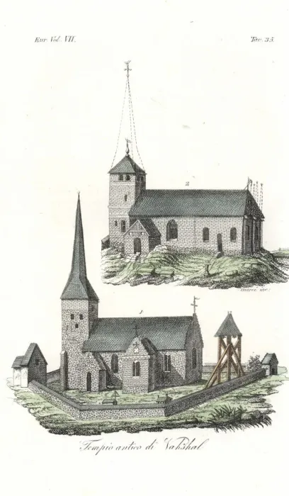 Framed Print : Vaksala Church, near Uppsala, Sweden, 12th century Framed Print : Vaksala Church, near Uppsala, Sweden, 12th century
