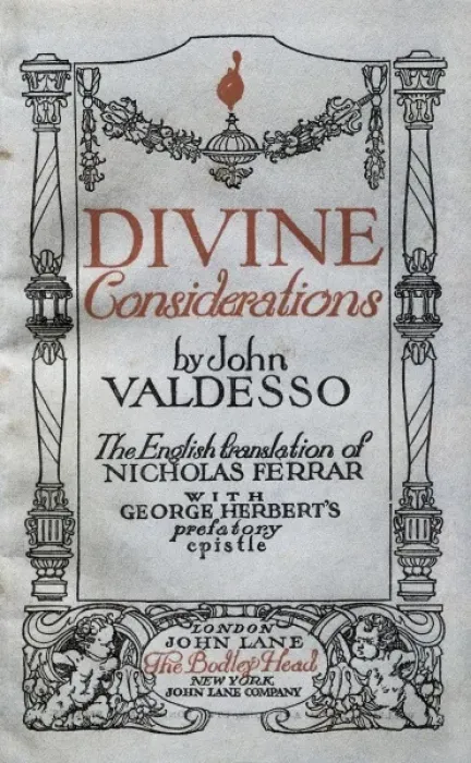Framed Print : VALDES, Juan de (1500-1541). Divine Considerations Framed Print : VALDES, Juan de (1500-1541). Divine Considerations