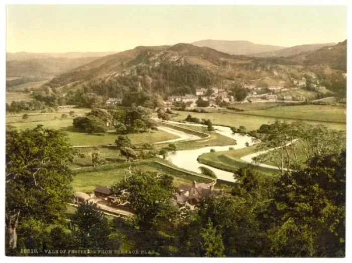 Framed Print : Vale of Festiniog from Terrace Plas, Festiniog i. e. Ffestini Framed Print : Vale of Festiniog from Terrace Plas, Festiniog i. e. Ffestini