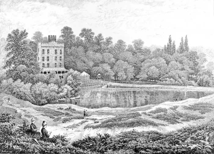 Framed Print : The Vale of Health, Hampstead, 1888 Framed Print : The Vale of Health, Hampstead, 1888