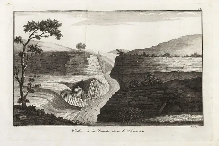 Framed Print : The vale of the river Poscola, Vicentin, Italy