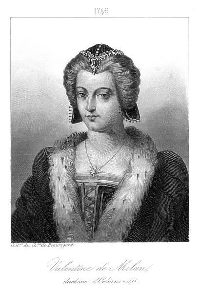 Valentine D orleans. VALENTINE DE MILAN, duchesse d ORLEANS wife of Louis
