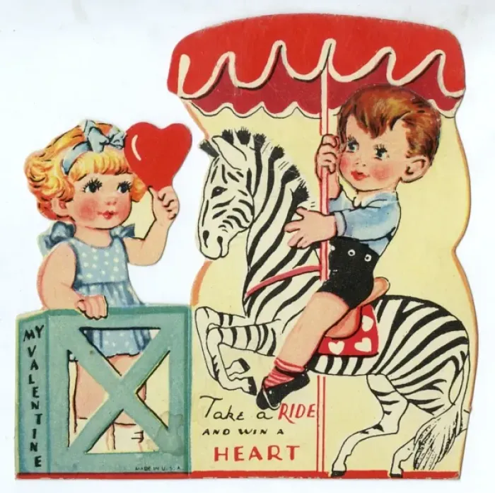 Framed Print : Valentines card with cute children Framed Print : Valentines card with cute children