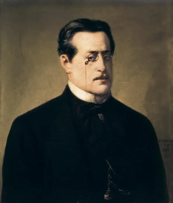 Framed Print : VALERA, Juan (1824-1905). Portrait by F. Mendoza Framed Print : VALERA, Juan (1824-1905). Portrait by F. Mendoza