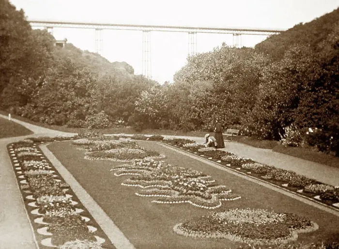 Framed Print : Valley Gardens, Saltburn, Victorian period Framed Print : Valley Gardens, Saltburn, Victorian period