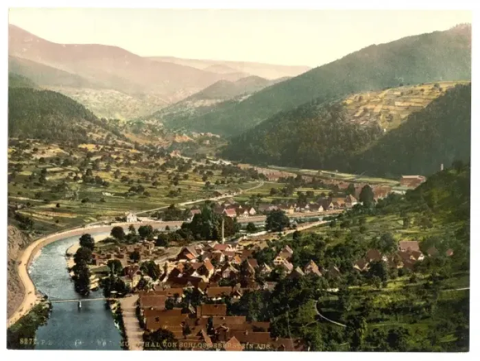 Framed Print : Valley of Murg from Eberstein, Baden-Baden, Baden, Germany Framed Print : Valley of Murg from Eberstein, Baden-Baden, Baden, Germany