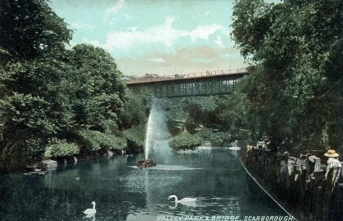 Framed Print : Valley Park and Valley Bridge (which carries the A165 over Valley Park), Scarborough, North Yorkshire Framed Print : Valley Park and Valley Bridge (which carries the A165 over Valley Park), Scarborough, North Yorkshire