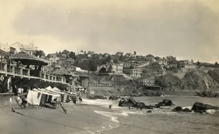 Framed Print : Valparaiso, Chile - The Bathing Beach Framed Print : Valparaiso, Chile - The Bathing Beach