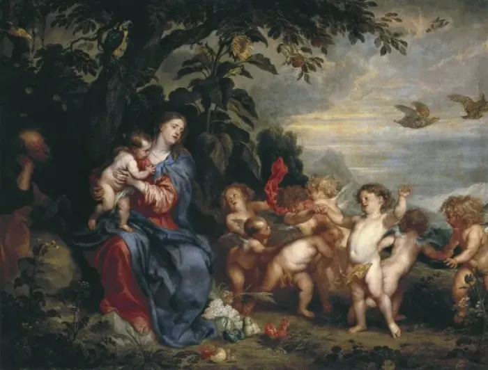 Framed Print : VAN DYCK, Sir Anthony (1599-1641). The Rest on Framed Print : VAN DYCK, Sir Anthony (1599-1641). The Rest on