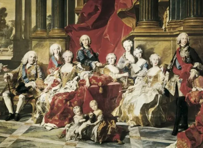 Framed Print : VAN LOO, Louis Michel (1707-1771). The Family Framed Print : VAN LOO, Louis Michel (1707-1771). The Family