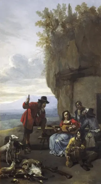 Framed Print : VAN STAVERDEN, Jacob (17th c. ). Farmers resting Framed Print : VAN STAVERDEN, Jacob (17th c. ). Farmers resting