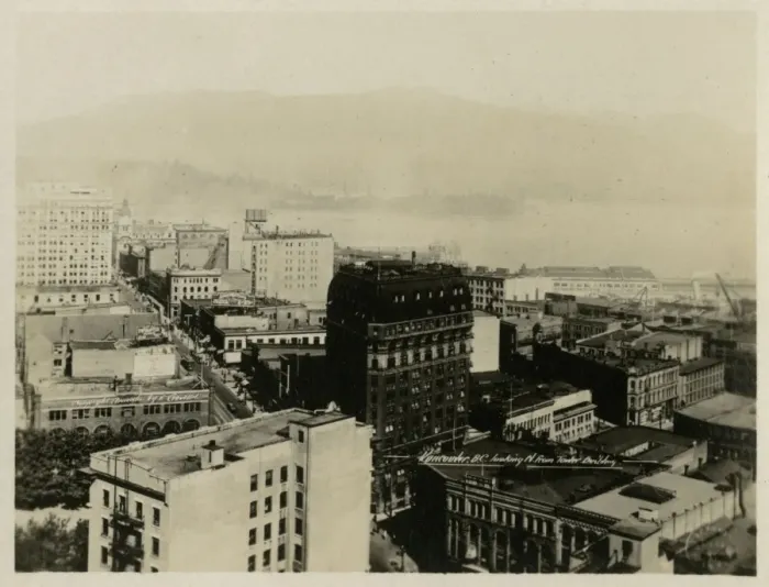 Framed Print : Vancouver, Canada - Looking North from Tower Building Framed Print : Vancouver, Canada - Looking North from Tower Building
