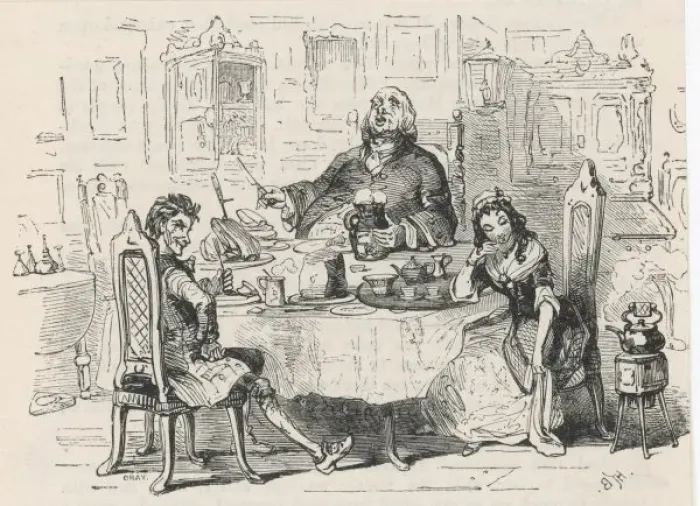 Framed Print : The Vardens at Breakfast Framed Print : The Vardens at Breakfast