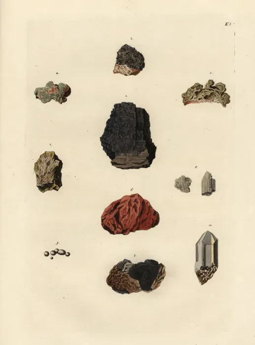 Framed Print : Varieties of lead ores Framed Print : Varieties of lead ores