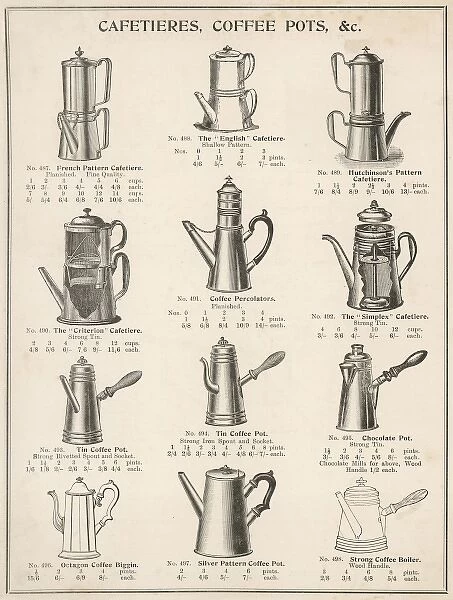A variety of coffee pots and cafetieres