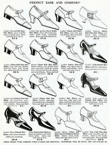 A Variety of womens comfortable shoes 1926