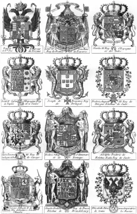 Framed Print : Various Coats of Arms Framed Print : Various Coats of Arms