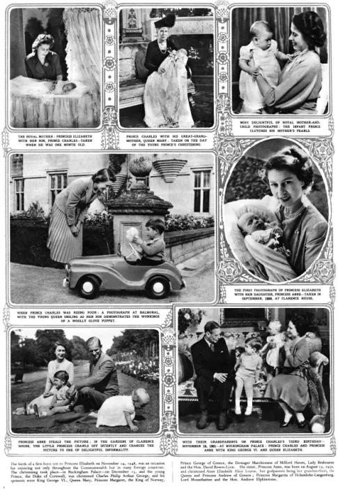 Framed Print : Various portraits of the Queen and her children Framed Print : Various portraits of the Queen and her children