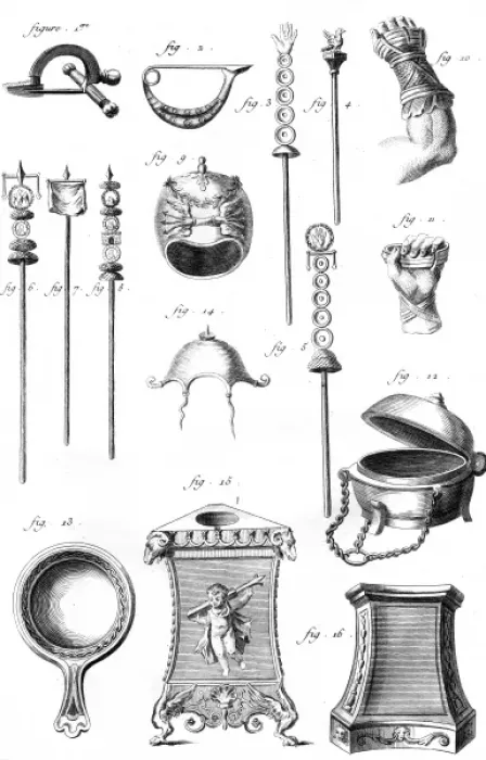 Framed Print : Various Roman Items Framed Print : Various Roman Items