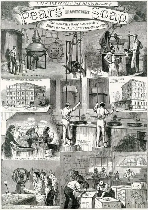 Framed Print : Various stages of manufacture. Date: 1878 Framed Print : Various stages of manufacture. Date: 1878