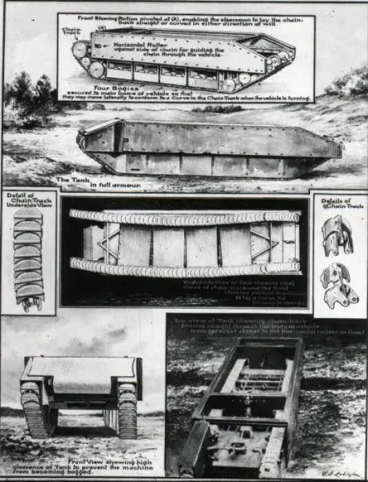 Framed Print : Various tank track designs Framed Print : Various tank track designs