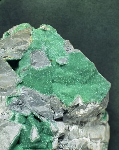 Variscite. A rare, bluish green, mineral, found in aluminum-rich rocks