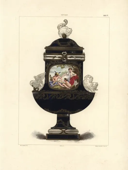 Framed Print : Vase with animal figures Framed Print : Vase with animal figures