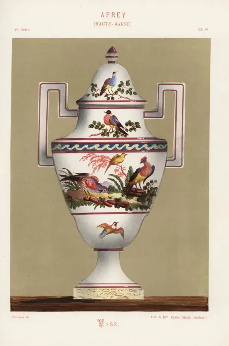 Framed Print : Vase from Aprey, Haute-Marne, France, decorated Framed Print : Vase from Aprey, Haute-Marne, France, decorated