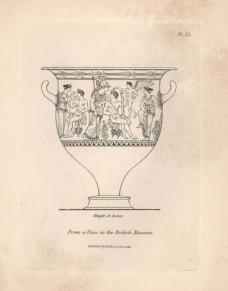 Vase decorated with mythical figures from the British Museum