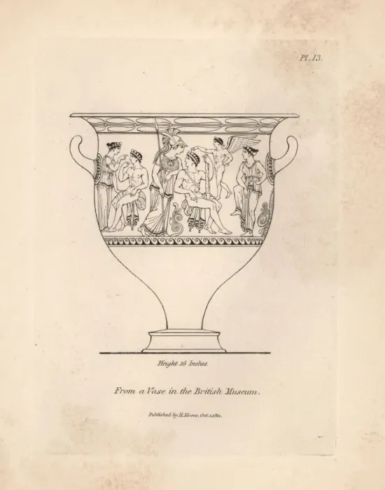 Framed Print : Vase decorated with mythical figures from the British Museum Framed Print : Vase decorated with mythical figures from the British Museum