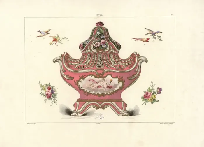 Framed Print : Vase in the pot-pourri style 1757 Framed Print : Vase in the pot-pourri style 1757