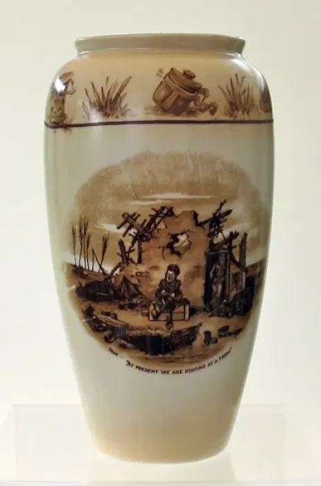 Framed Print : Vase - A Souvenir of the Great War Framed Print : Vase - A Souvenir of the Great War